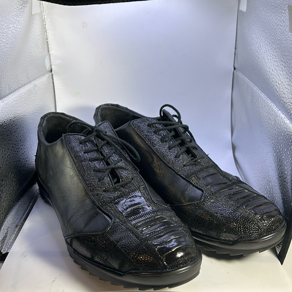 Los Altos Exotic  Ostrich/Leather Shoes size 12 in excellent like new condition